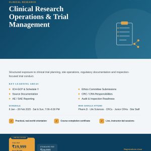 Executive Certification in Clinical Research Operations and Trial Management